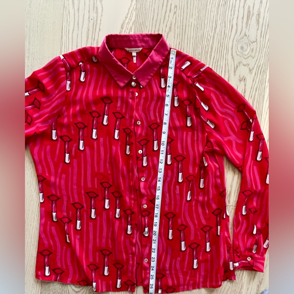 ESQUALO Red Patterned Blouse - Picture 2 of 9